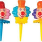 Clown Head Picks - Ruffles & Bowties- 48 Count