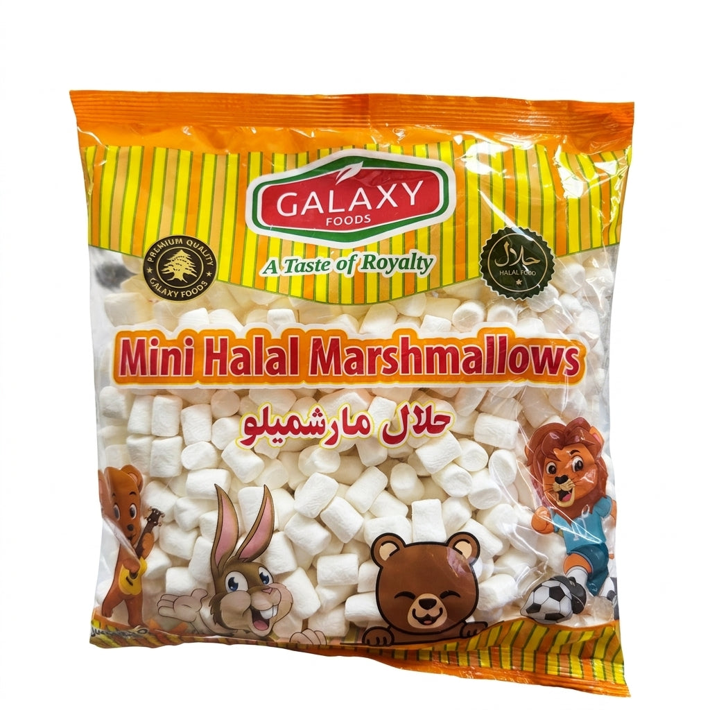 Galaxy Foods Mini Halal Marshmallows - Premium Soft & Fluffy