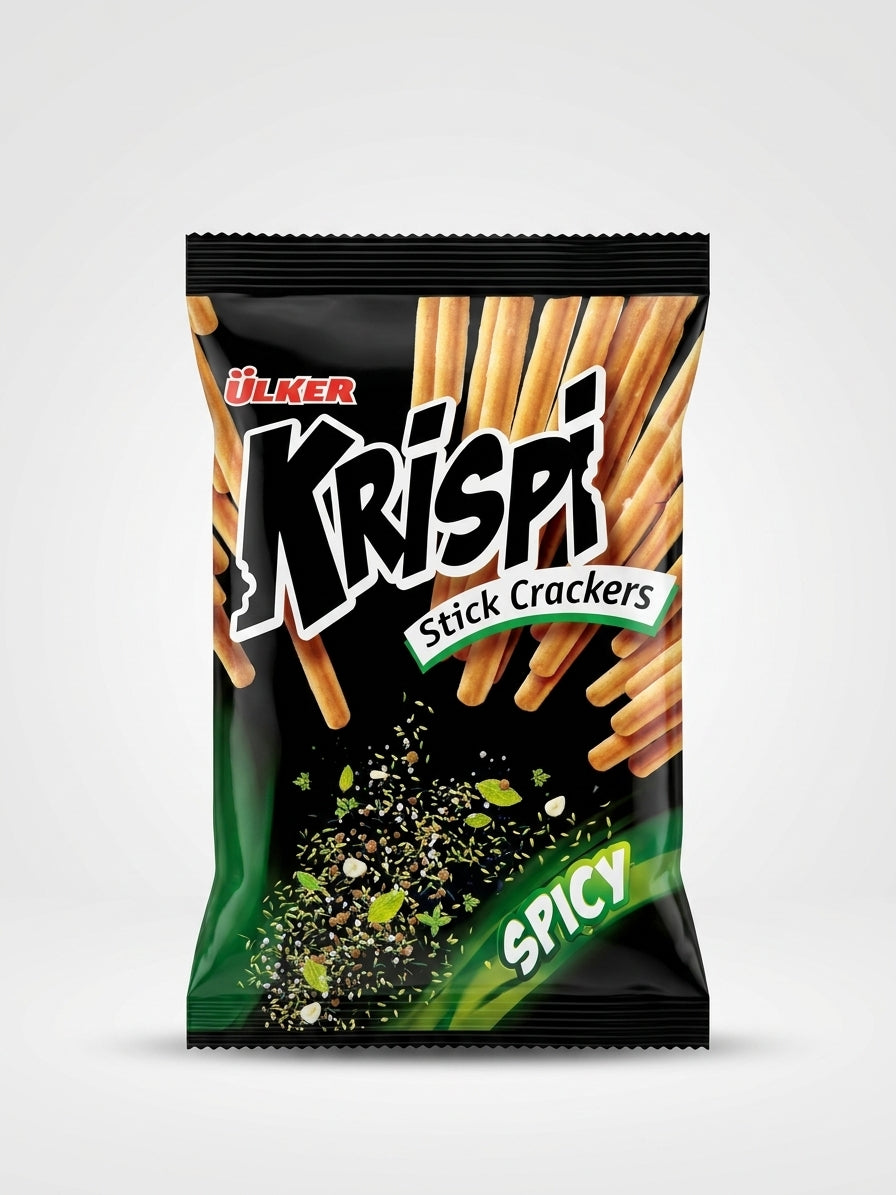 Ülker Krispi Spicy Stick Crackers 1.41 oz - Turkish Wheat Snack