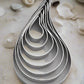 Rose Leaf Plain Cutter Set-7 Pcs-S/S