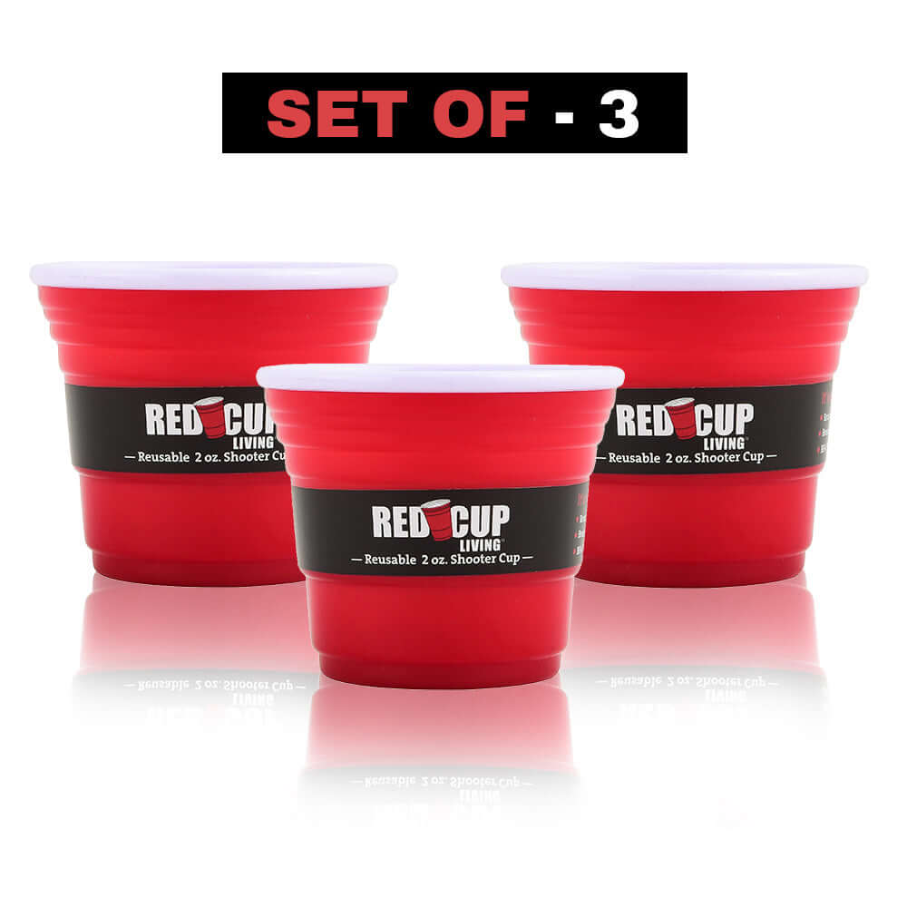 Redcupliving Reusable 2 oz Red Shot Cup