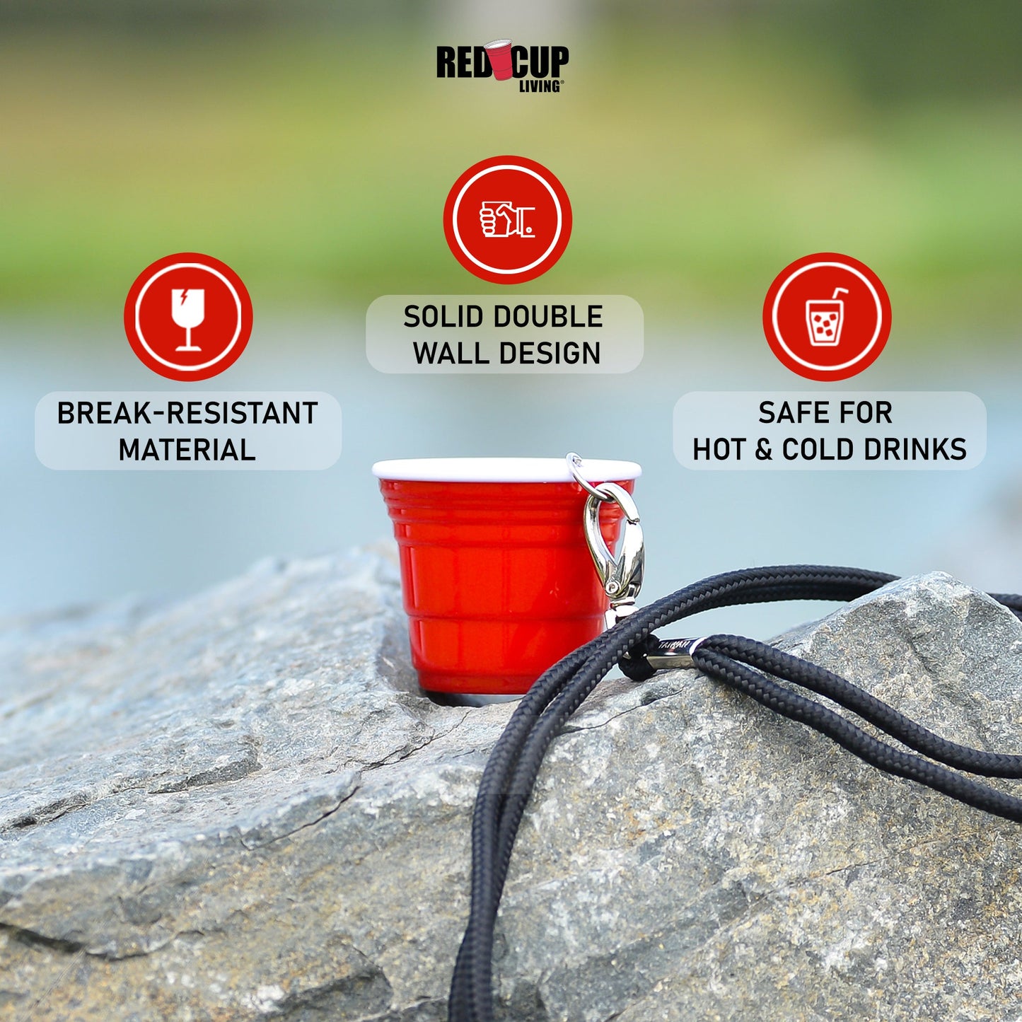 Redcupliving Reusable 2 oz Red Shot Cup
