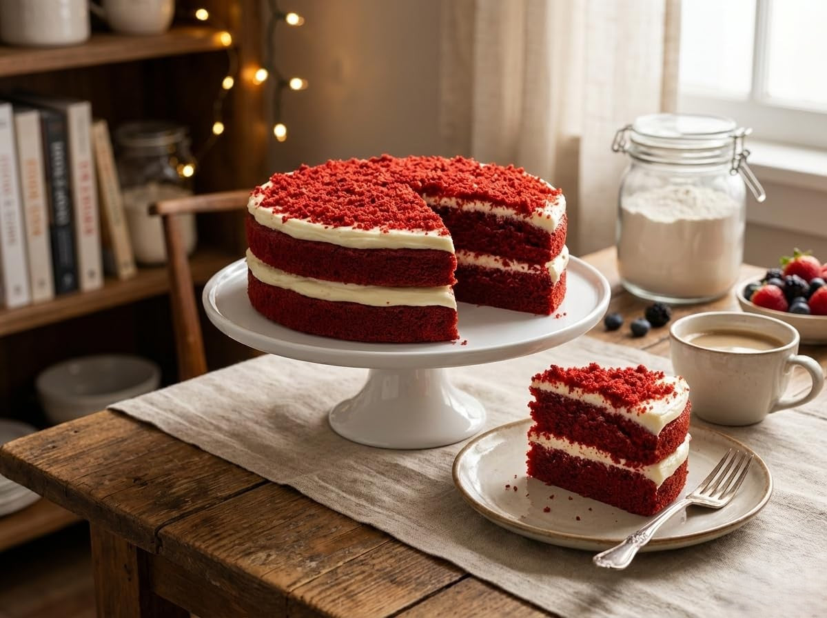 AnAndy and Sugar-Free Red Velvet Cake, 2.4 lb – Belgian Cocoa, Sugar-Free Cream Cheese Frosting, Keto & Diabetic-Friendly Birthday Gift