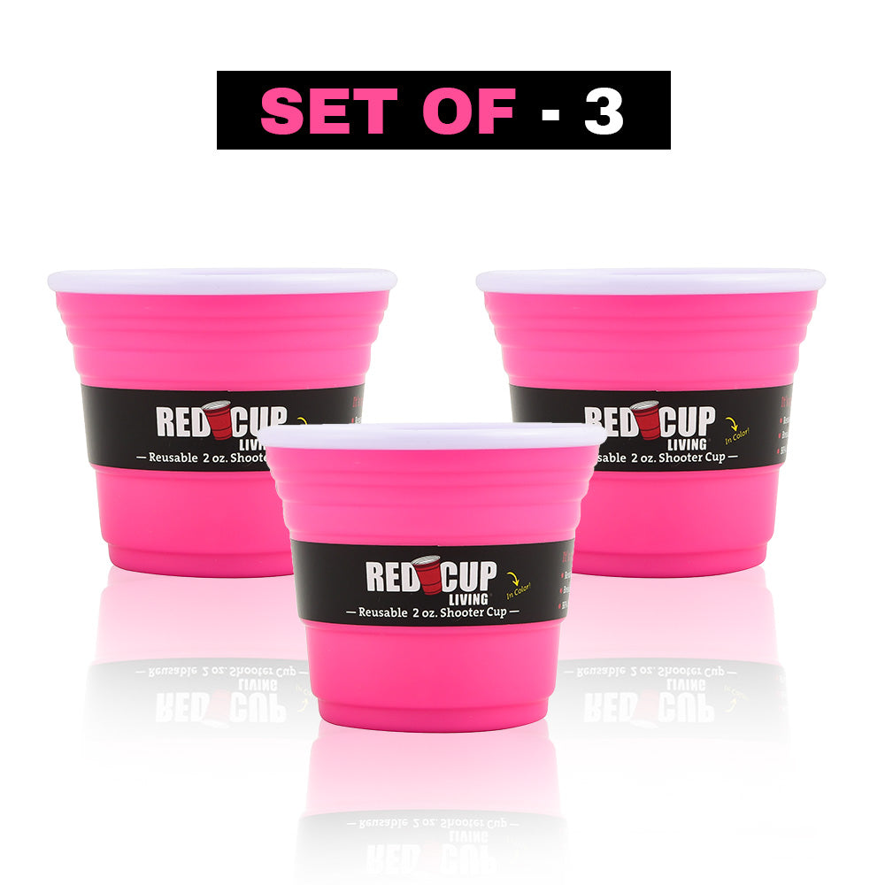 Redcupliving 2 oz Pink Reusable Shooter Cup