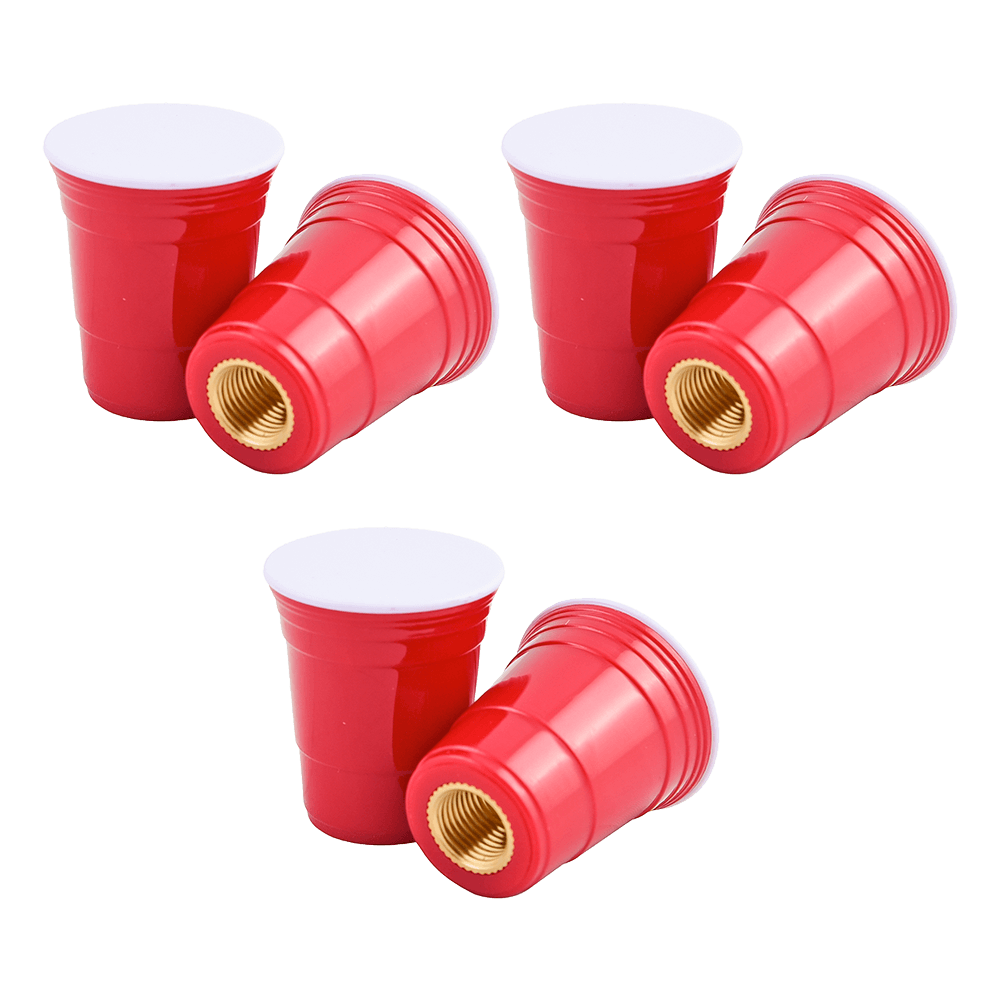 Redcupliving Red Tire Valve Stem Caps (Set of 2)