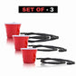 Redcupliving Reusable Red Plastic Shot Cup with Lanyard, 2 oz