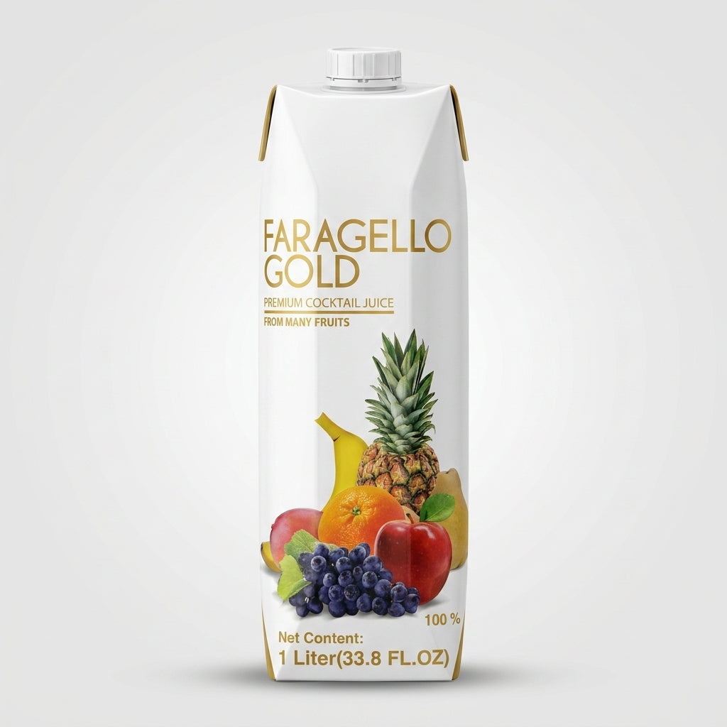 Faragello Gold Premium Cocktail Juice 1 Liter - Mixed Fruit Blend