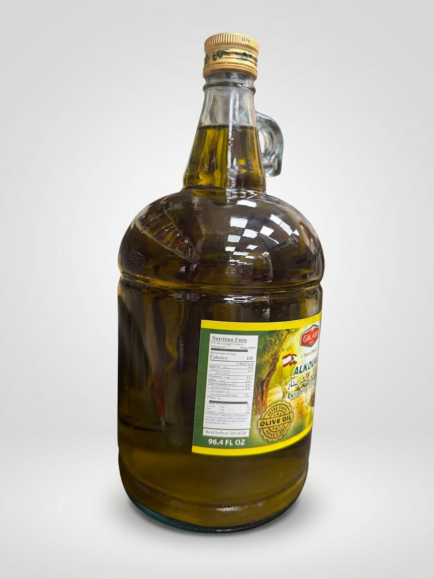 Galaxy Alkoura Extra Virgin Olive Oil 96.4 fl oz - Premium Lebanese EVOO