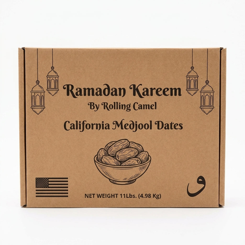Rolling Camel California Medjool Dates 11 lbs - Premium Ramadan Gift Box