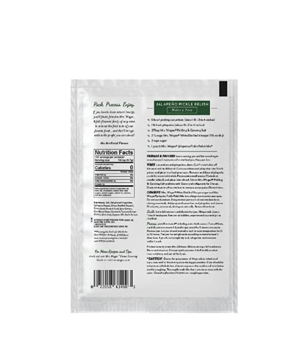 Mrs. Wages Medium Jalapeno Pickle Relish Quick Process Mix, Quick and Easy, Simple-To-Use, Great Topping, Jalapeno Pickle Flavor