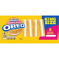 OREO Double Stuf Golden Sandwich Cookies, King Size, 12 Snack Packs (8 Cookies Per Pack)
