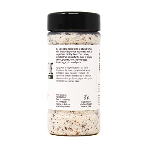 Badia Black Truffle Sea Salt, 9 Oz (Pack Of 6) – Rich, Earthy & Elegant Flavor