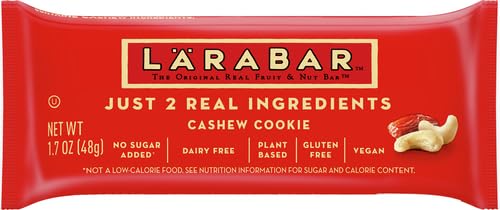 Larabar Gluten Free Bar, Cashew Cookie, 1.7 Oz Bar, Whole Food Gluten Free Bars, Dairy Free Snacks