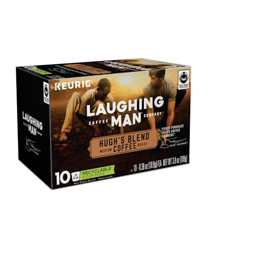 Laughing Man Hugh s Blend Keurig Single-Serve K-Cup Pods, Medium Roast Coffee, 60 Count (6 Packs of 10)