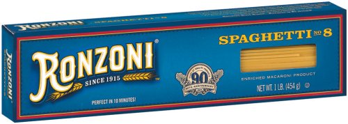 Ronzoni Pasta, Spaghetti, 16 Ounce (Pack of 20)