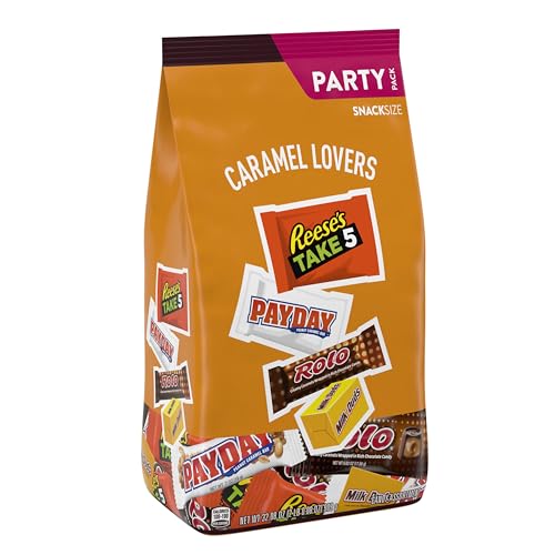Hershey Assorted Caramel Flavored Snack Size  Candy Party Pack  32.08 oz