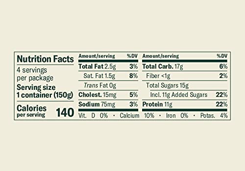 Chobani Low-Fat Greek Yogurt Key Lime Blended 5.3oz 4-pack