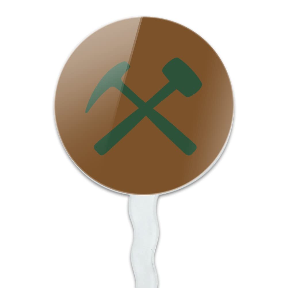 GRAPHICS & MORE Cupcake Picks Set of 6, Acrylic, Montana Tech University, One Size, Model CUPCAKE.ROUND.CLCMTM.Z008951