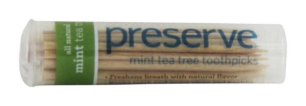 Preserve Flavored Toothpicks, Mint Tea Tree, 35 Count