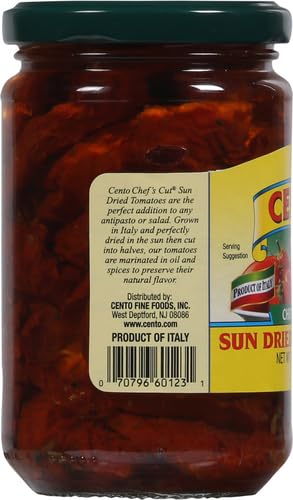 CENTO CHEFS CUT SUNDRIED TOMATOES, 10 Ounce Jar