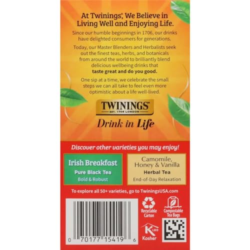 Twinings Tea From Grosvenor, Tea English Breakfast, 20 Count