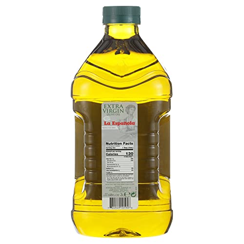 La Española Extra Virgin Olive Oil, First Cold Pressed, 68 Fl Oz, Olive Color, 2L Pet