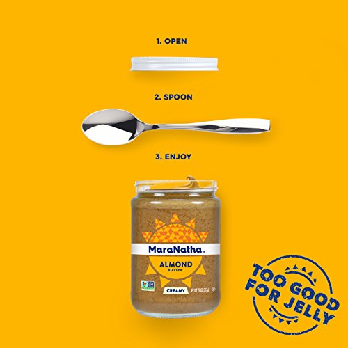 MaraNatha No Stir Creamy Almond Butter, 12 oz Jar (Pack of 4)