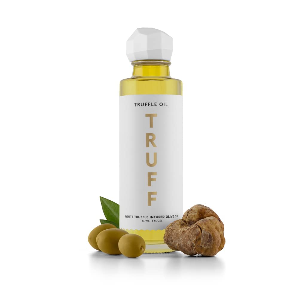 Truff White Truffle Oil - White Truffle Infused Olive Oil - Gourmet Dressing, Seasoning, Marinade, Or Drizzle, Non-Gmo, Gluten-Free, 6 Fl.Oz