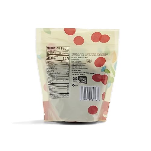365 by Whole Foods Market Organic Dried Sweetened Cranberries, 8 OZ - Delicious Snack, No Artificial Ingredients