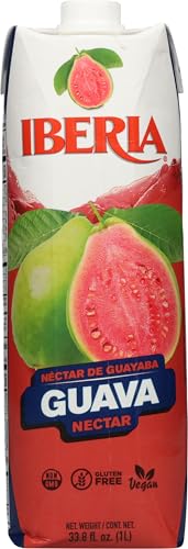 Iberia Guava Nectar Juice, 33.8 Fl Oz, Pack of 3, Guava Flavor