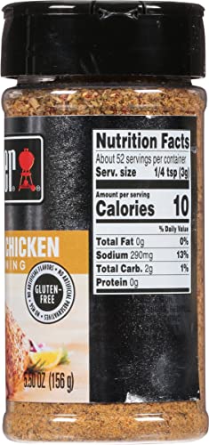 Weber malt-inspired Can Chicken Seasoning, 5.5 Ounce Shaker, Pack of 6, Model 2011053