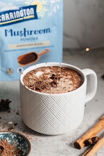 Carrington Farms Mushroom Powder - Wellness Blend of Lions Mane, Reishi, & Chaga for Nutrition Boost - Daily Superfood Formula o