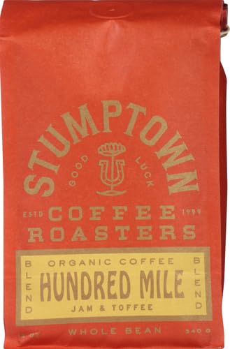 Stumptown Coffee Roasters Medium Roast Whole Bean Coffee | Organic | Hundred Mile | Jam and Toffee Notes | 24 Ounces