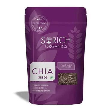 Sorich Organics Chia Seeds 250G - Raw Chia Seeds | For Eating With Omega 3 And Fiber For Weight Loss Management | Healthy Snacks