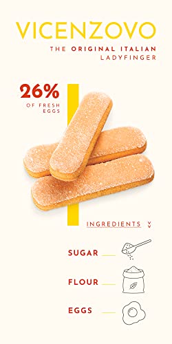 Matilde Vicenzi Vicenzovo Ladyfingers - Classic Italian Biscuits, Ladyfingers Cookies for Tiramisu - Kosher Dairy Cookies - Ital