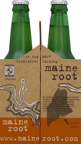 Maine Root Soda Ginger Brew, 12 Fl Oz, 4 Pack, Model 0862284000080