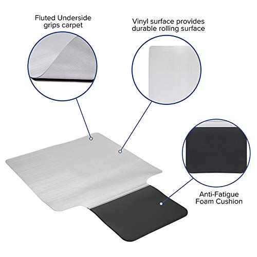 Flash Furniture Jackson Sit Or Stand Mat Anti-Fatigue Support Combined With Floor Protection (36' X 53')