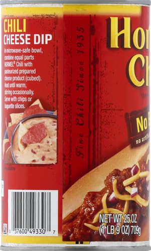 HORMEL Chili No Beans, 25 oz (Pack of 4)