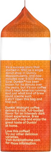 Dunkin Midnight Dark Roast Ground Coffee, 16.5 Ounce