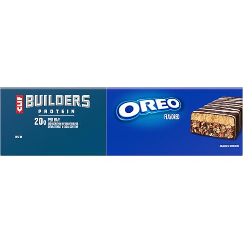 CLIF BUILDERS Protein Bars - OREO-Flavored - 20g Plant Based Protein - Gluten Free - Non-GMO - Low Glycemic - No Artificial Swee