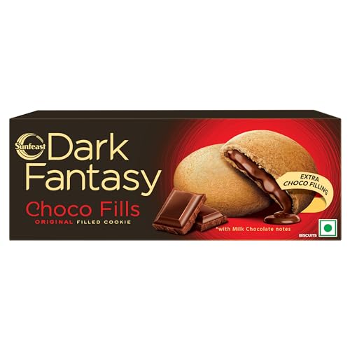 Sunfeast Dark Fantasy Choco Fills  75G  Oriflavor Blendal Filled Cookies With Choco Crme