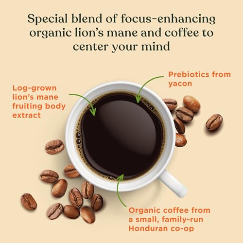 Four Sigmatic Mushroom Coffee K-Cups, Organic Dark Roast, Focus & Immune Support, 48 Count, Vegan, Keto, Sustainable Pods