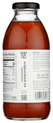 Just Ice Tea Organic Original Unsweetened Black Tea, 16 FZ