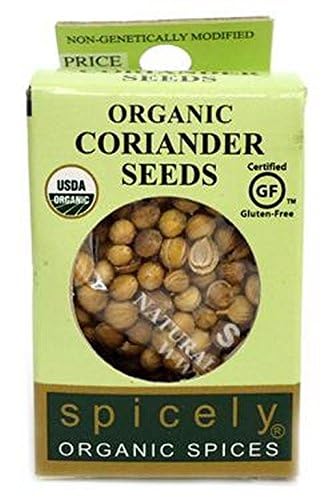 Spicely Organic Coriander Seeds, 0.3 Ounce (Pack Of 6)