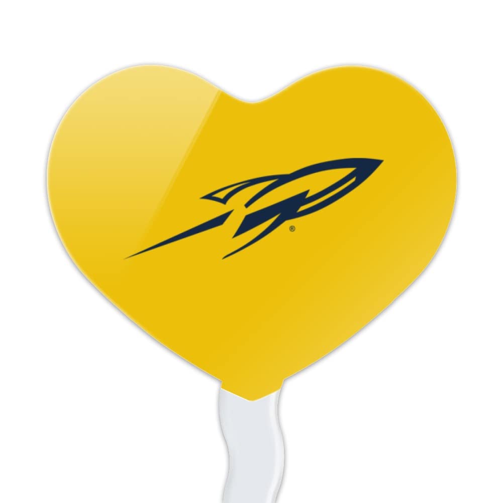 GRAPHICS & MORE Cupcake Picks Set of 6, Acrylic, Heart Design, University of Toledo, One Size