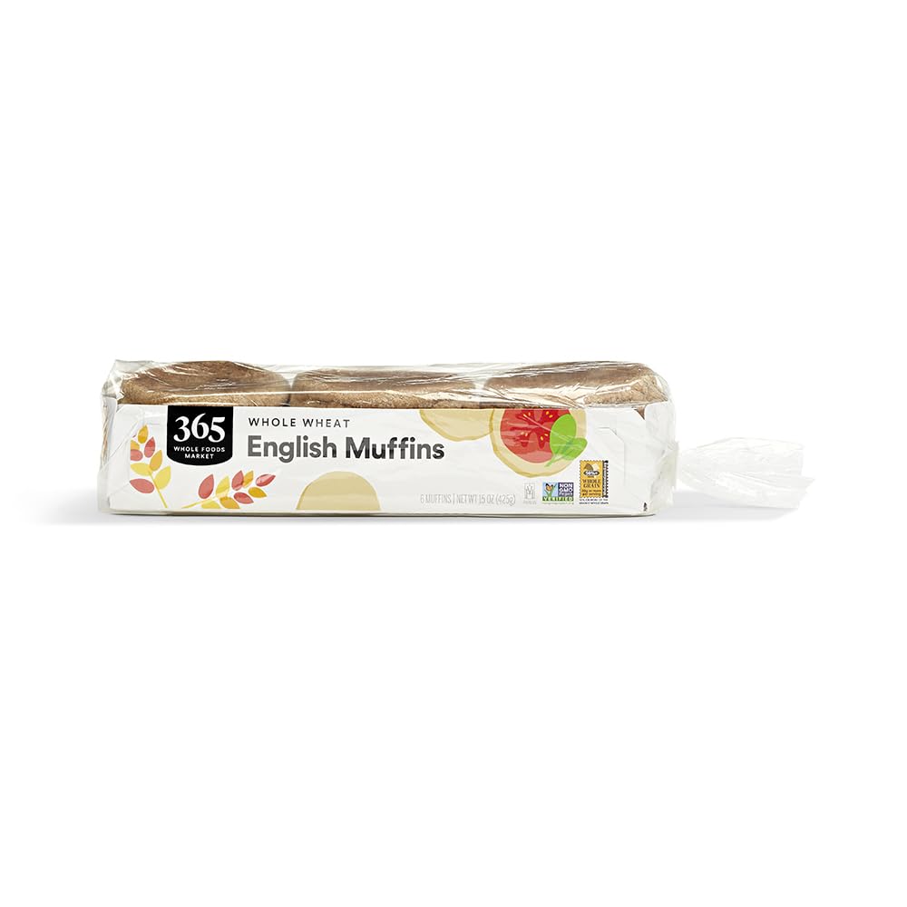 365 Everyday Value, Whole Wheat English Muffins, 15 oz, 6 CT
