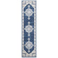 Safavieh Brentwood Collection 2 X 12 Navy  Cream Bnt865N Medallion Distressed Non-Shedding Living Room Bedroom Runner Rug