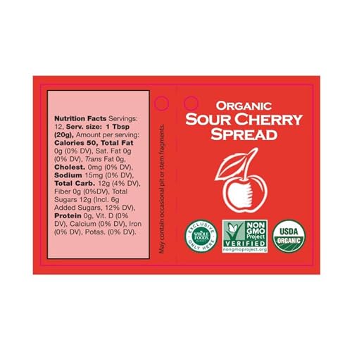 Dalmatia Imports, Organic Sour Cherry Spread, 8.5 Ounce