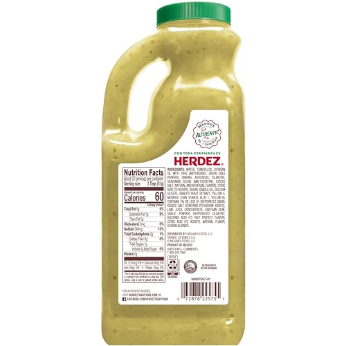 Herdez Guacamole Salsa, Medium, 32 Oz. Jug