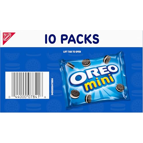 OREO Mini Chocolate Sandwich Cookies, 10 Snack Packs